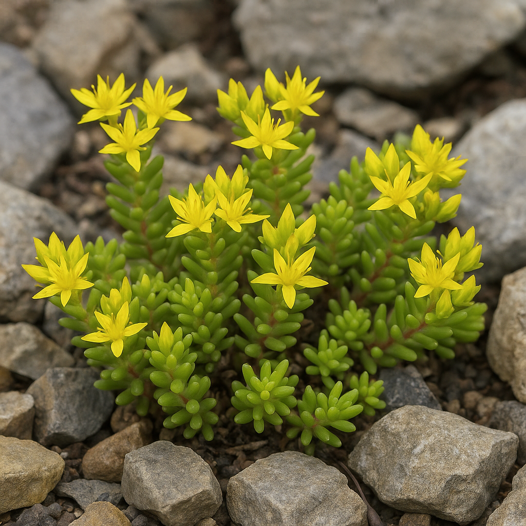 Rozchodnik ostry – Sedum acre – roślina skalna