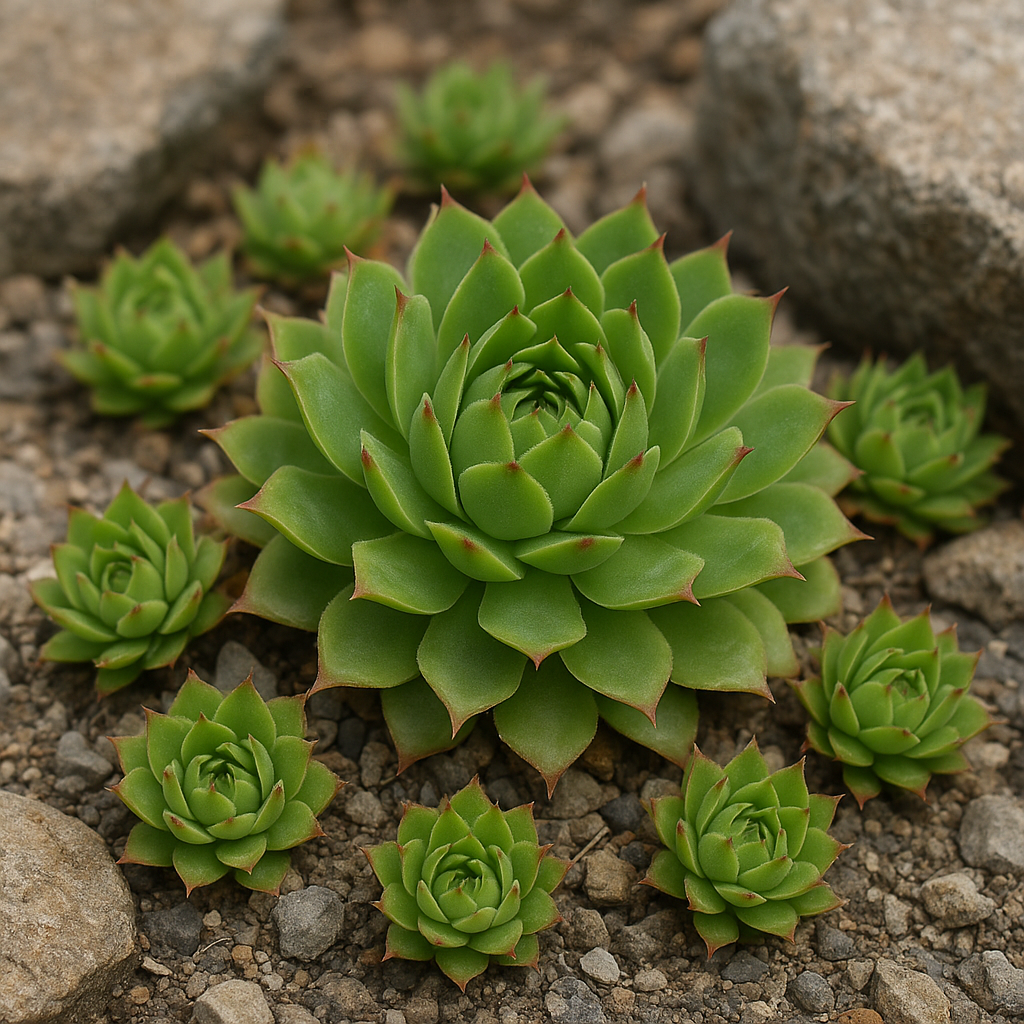 Rojnik pospolity – Sempervivum tectorum – roślina skalna
