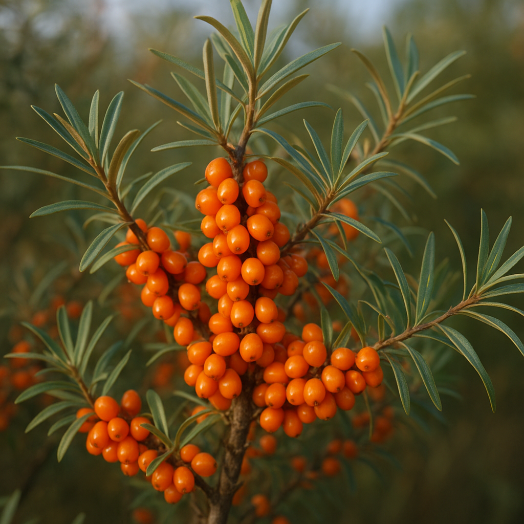 Krzew Rokitnik zwyczajny – Hippophae rhamnoides