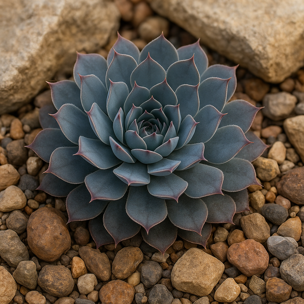 Rojnik stalowy – Sempervivum 'Steel’ – roślina skalna