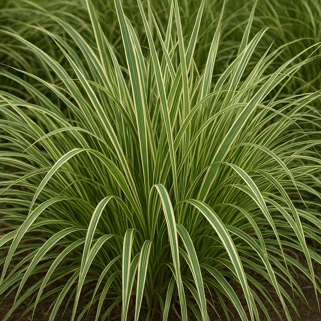 Miskant ‘Variegatus’ – Miscanthus sinensis ‘Variegatus’ – trawa ozdobna