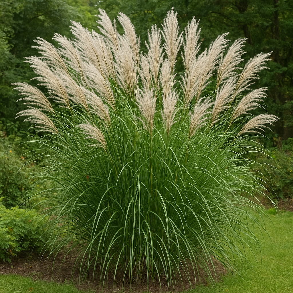 Miskant ‘Silberfeder’ – Miscanthus sinensis ‘Silberfeder’ – trawa ozdobna