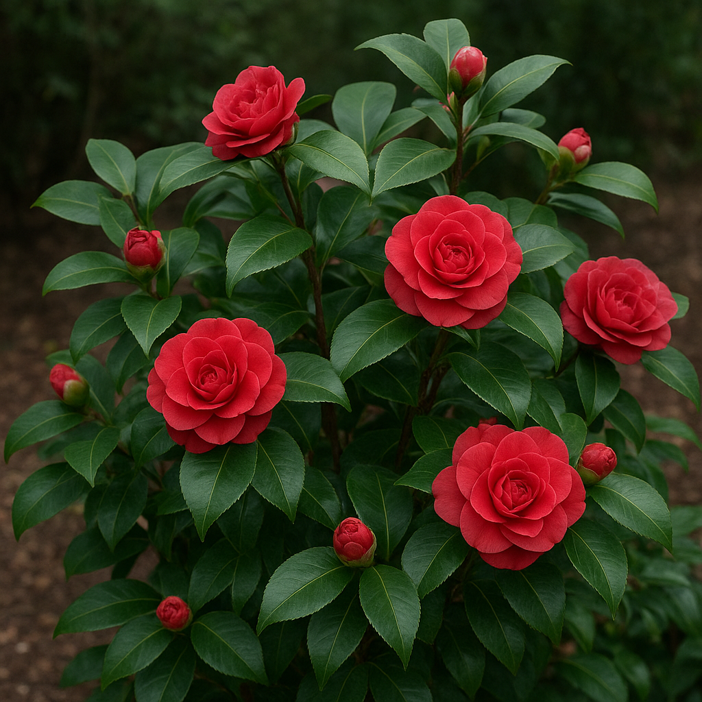 Krzew Camellia rusticana – Camellia rusticana