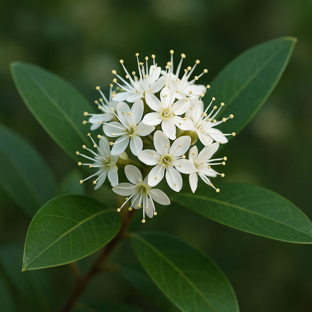 Kwiat Mirt cytrynowy – Backhousia citriodora