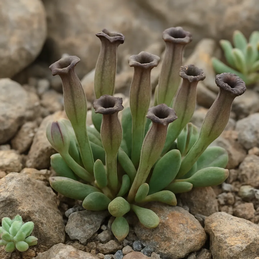 Ceropegia fusca – roślina skalna