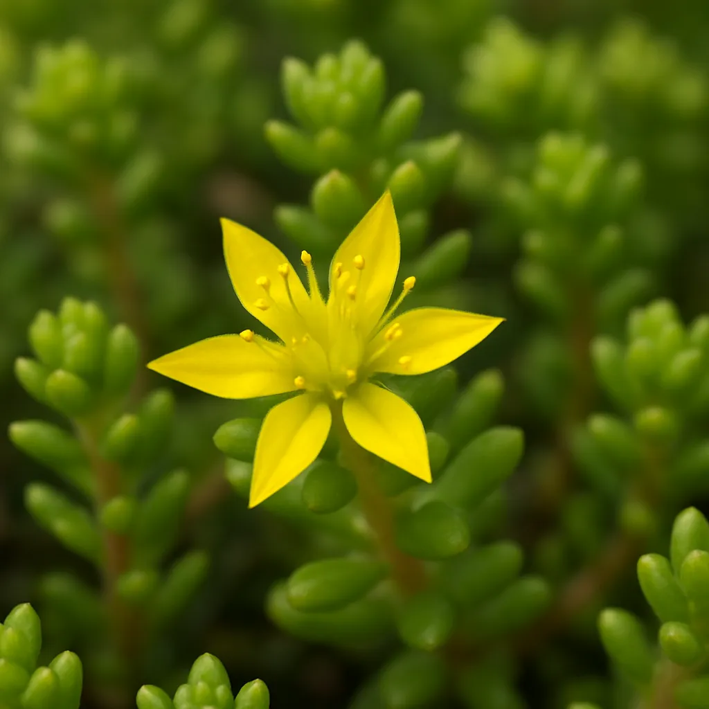 Kwiat Sedum (rozchodnik) – Sedum acre