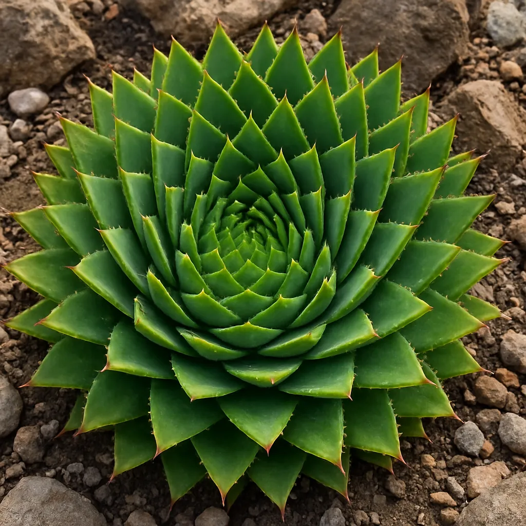 Aloes spirala – Aloe polyphylla – roślina skalna