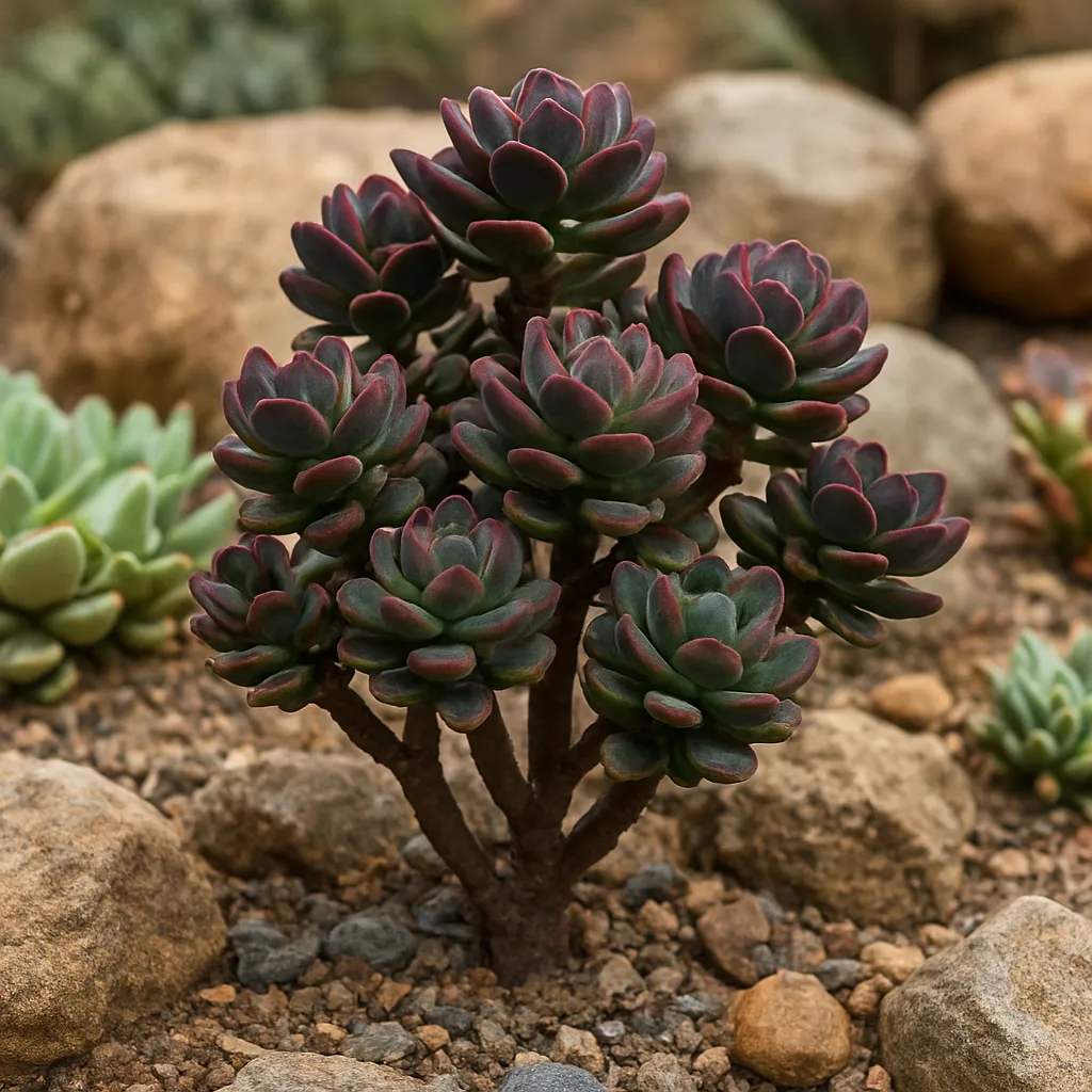 Crassula atropurpurea – roślina skalna
