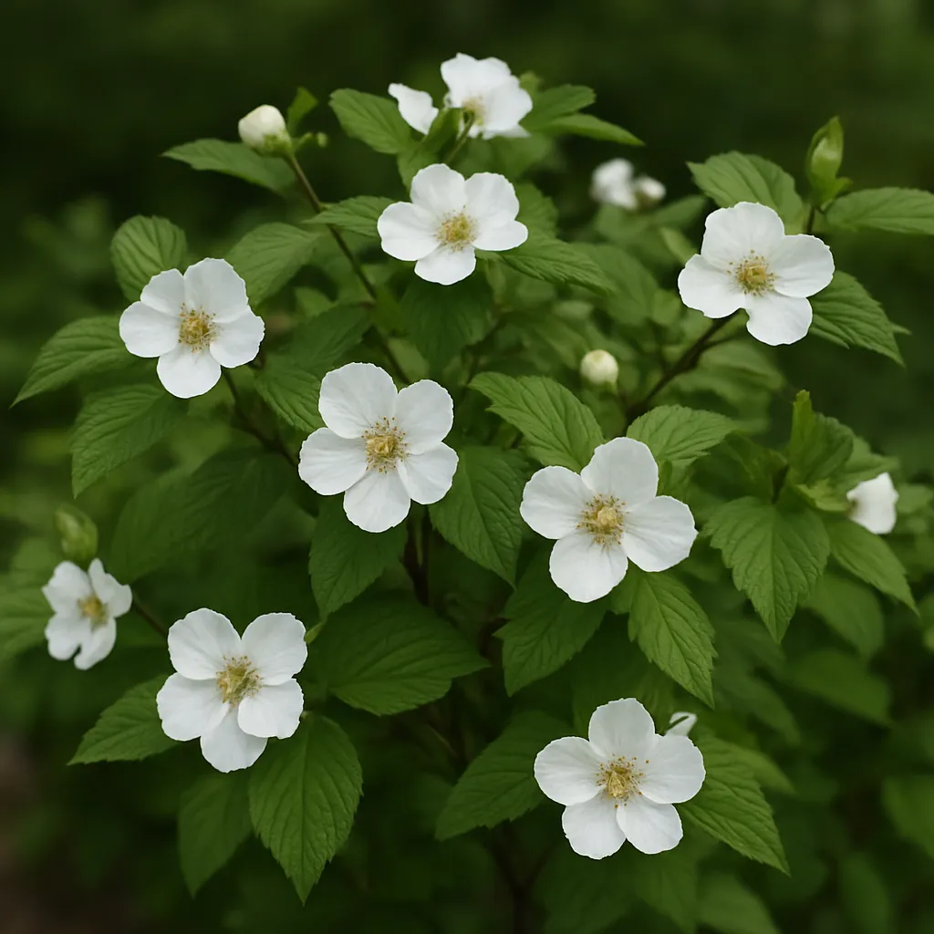 Krzew Rhodotypos – Rhodotypos scandens