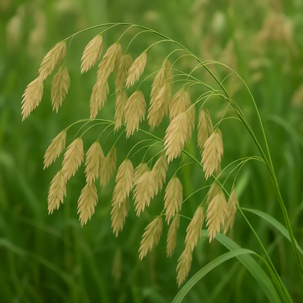 Chasmanthium sessiliflorum – Chasmanthium sessiliflorum – trawa ozdobna