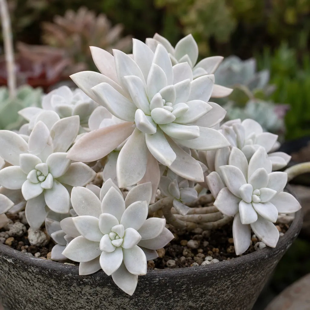 Graptopetalum 'Snow White’ – roślina skalna