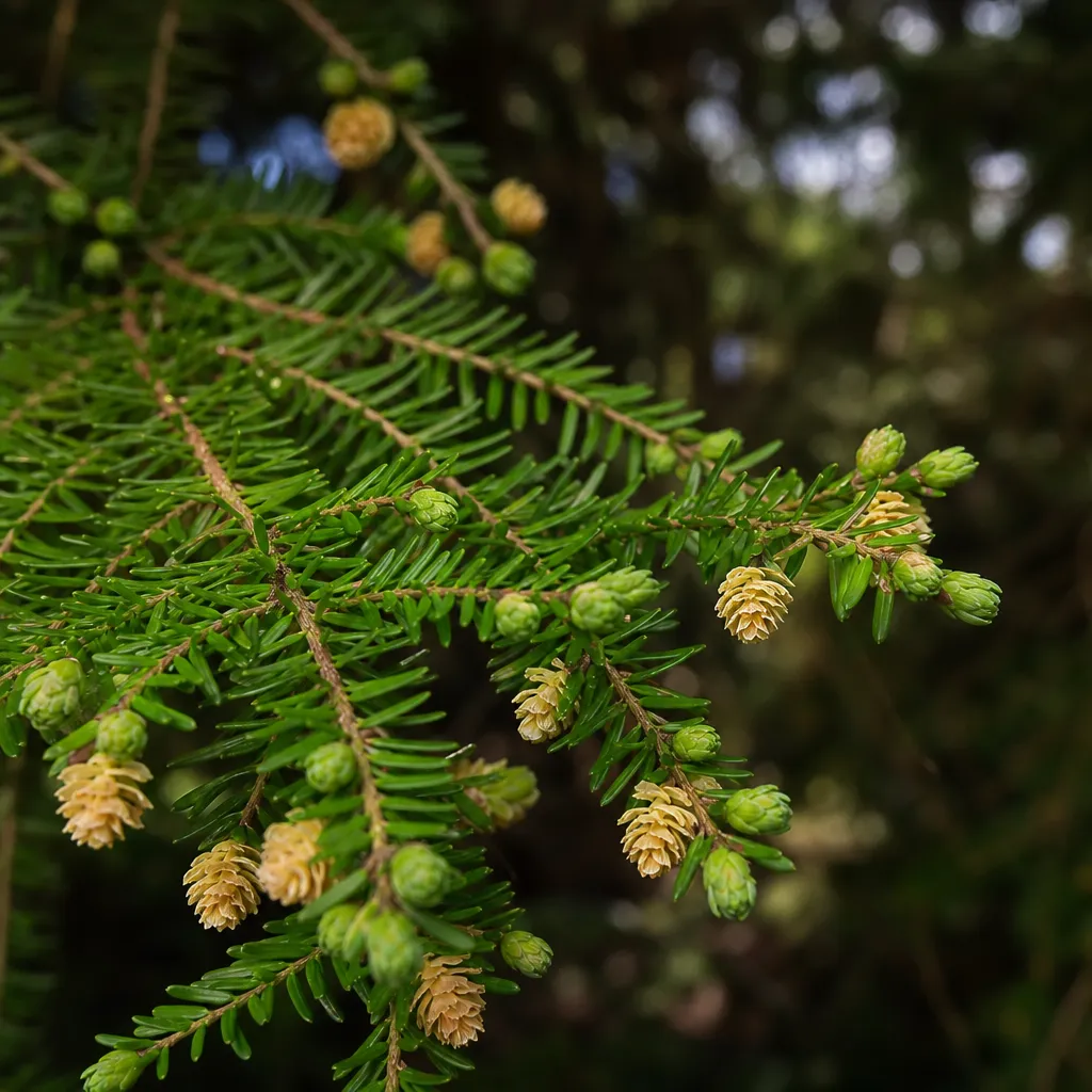 Kwiat Tsuga kwitnąca – Tsuga heterophylla